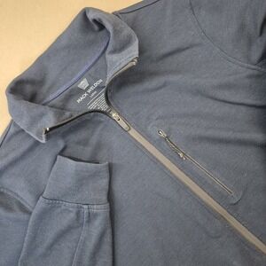 Mack Weldon Atlas Jacket Mens Large‎ Navy Blue Full Zip Performance Activewear